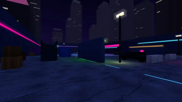 Neon District: Night plaza